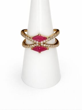 Bomb Party Ruby Quartz Ring